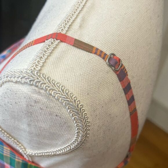 J Crew Plaid Maxi Dress tie front size M - Picture 8 of 15